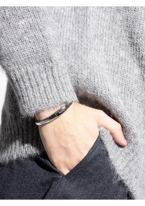 Ferragamo Gancini braided-leather bracelet - Silver