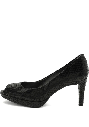 Stuart Weitzman python-effect leather pumps - Black