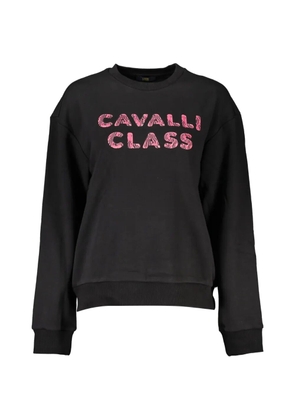 Cavalli Class logo-print sweater - Black