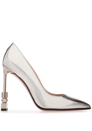 Bally Block 105mm metallic pumps - Silver