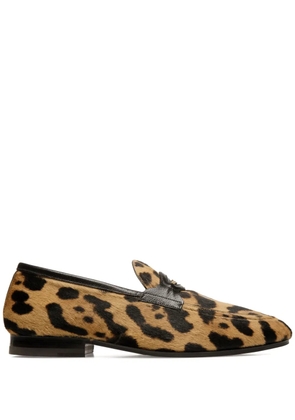 Bally leopard-print calf leather loafers - Neutrals