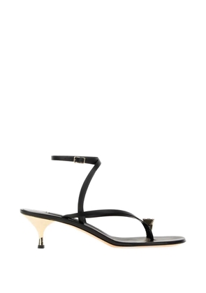 Casadei crystal-embellished wrap-around sandals - Black