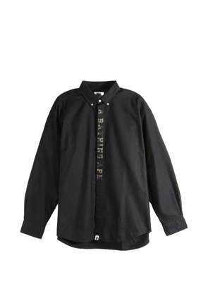A BATHING APE® 1St logo-print button-down shirt - Black