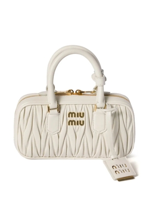 Miu Miu Arcadie matelassé mini bag - White
