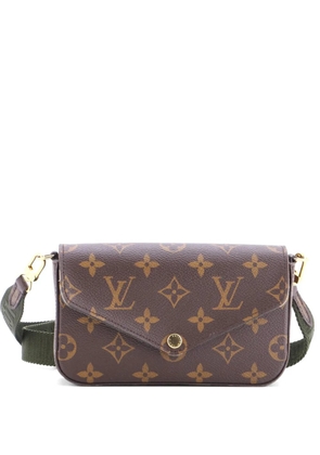 Louis Vuitton Pre-Owned Felicie Strap & Go Handbag Monogram Canvas crossbody bag - Brown