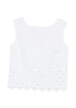 Max Mara BCHMAGGIO broderie-anglaise-detail top - White