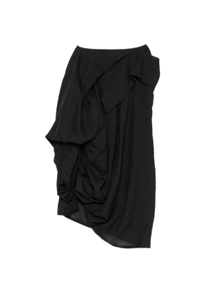 Yohji Yamamoto asymmetric draped skirt - Black