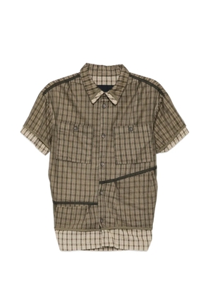 Andersson Bell layered check shirt - Green
