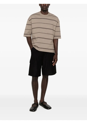 Comme des Garçons Homme striped chest-pocket T-shirt - Brown