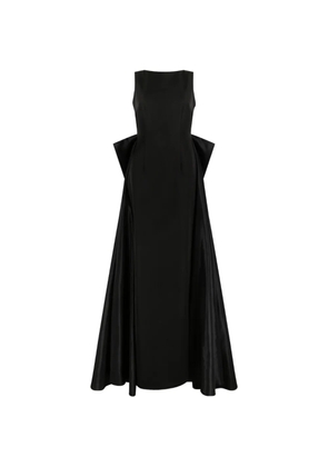 NISSA bow-detail crystal-embellished gown - Black