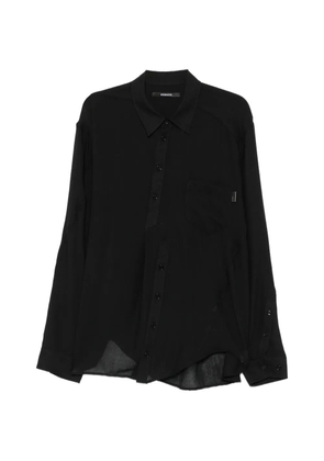 SONGZIO layered asymmetric-hem shirt - Black