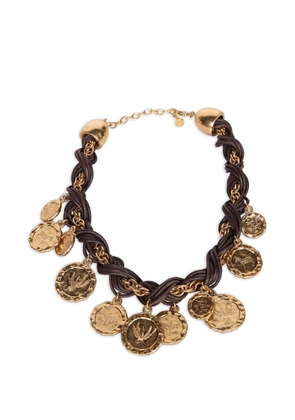 Jacquemus The Pièces coin-pendant braided necklace - Gold