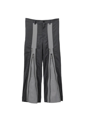 Comme des Garçons Homme Plus patchwork zip details trousers - Grey