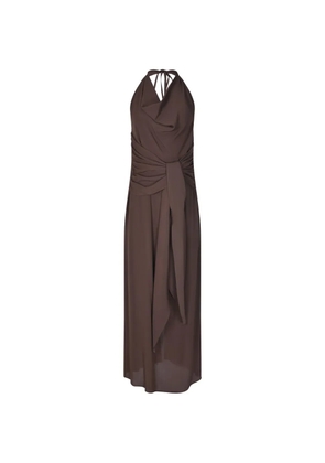 Federica Tosi halterneck maxi dress - Brown