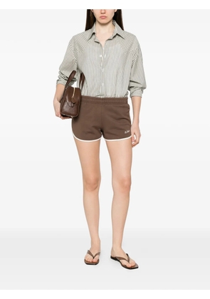 MC2 Saint Barth Francine Light logo-embroidered shorts - Brown