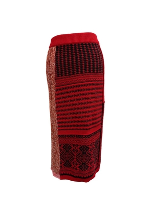 Burberry Pre-Owned Tweed pattern skirt - Red