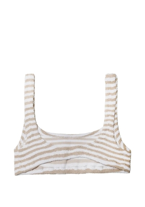 MC2 Saint Barth Naima striped bikini top - White