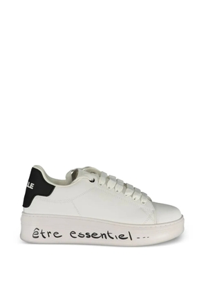 Gaelle lace-up platform sneakers - White