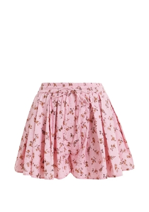 Essentiel Antwerp Jittery floral-print flared mini shorts - Pink
