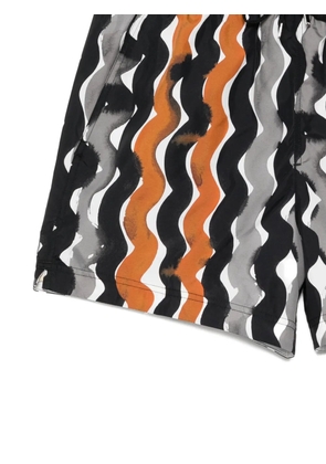 Zegna printed drawstring swim shorts - Grey
