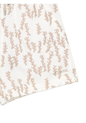 Zegna printed drawstring swim shorts - Neutrals