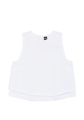 BOSS layered sleeveless top - White