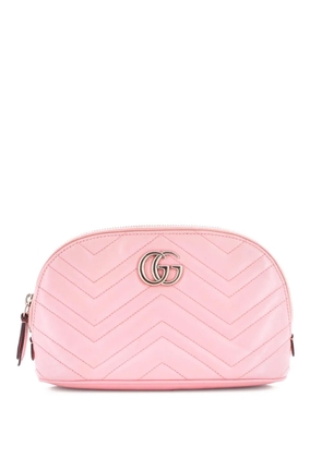 Gucci Pre-Owned GG Marmont Cosmetic Case Matelasse Leather Large pouch - Pink