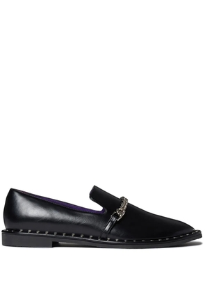 Stella McCartney Falabella chain-embellished loafers - Black