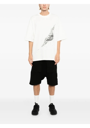 Mastermind World distressed ribbed T-shirt - White