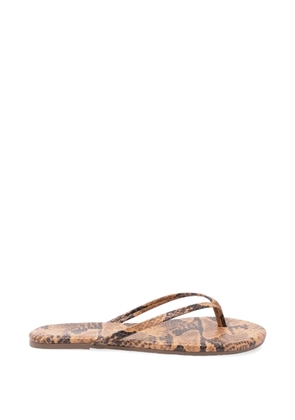 Tkees Lily snake-effect slippers - Neutrals