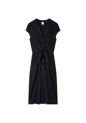 Paul Smith tie-waist button-front dress - Blue