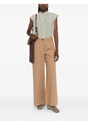 Marella striped sleeveless blouse - Green
