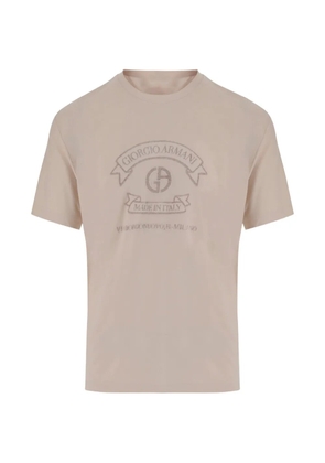 Giorgio Armani logo-print short-sleeve T-shirt - Neutrals