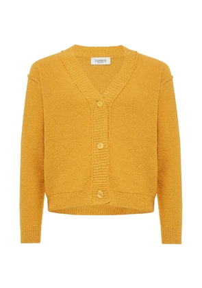 Laneus V-neck textured-knit cardigan - Yellow