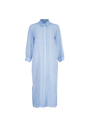 120% Lino button-up maxi dress - Blue