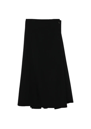 Yohji Yamamoto gabardine midi skirt - Black