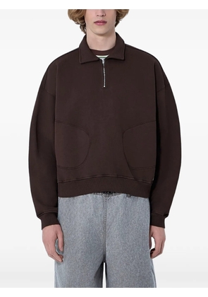 Brain Dead half-zip collared sweater - Brown