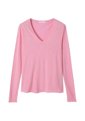 American Vintage Jacksonville V-neck long-sleeve T-shirt - Pink