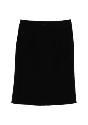 CHANEL Pre-Owned wool blend pencil skirt - Black