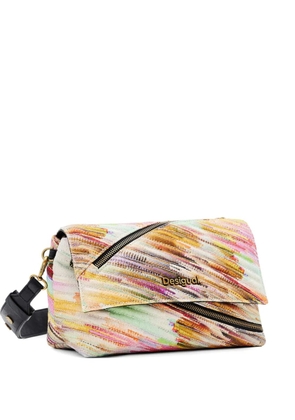 Desigual abstract-print foldover tote bag - Neutrals