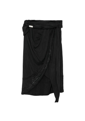 Hyein Seo draped midi skirt - Black