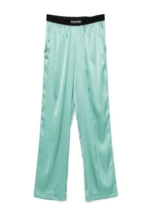 TOM FORD satin pajama bottoms - Green