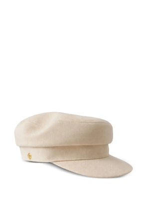MAISON KRASNOVA logo-plaque baker boy hat - Neutrals