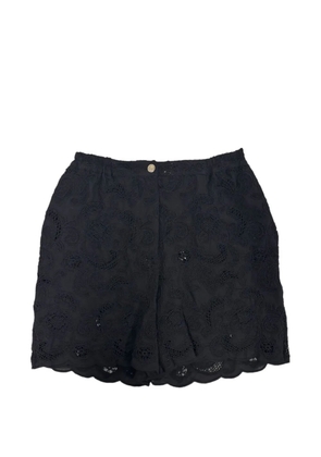 Merci lace scalloped-hem shorts - Black