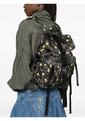 GANNI floral-print backpack - Black