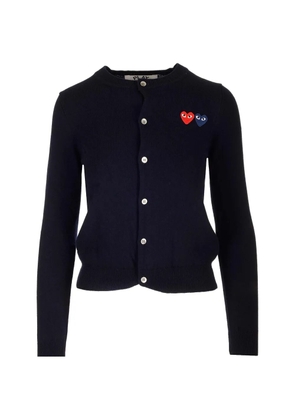 Comme Des Garçons Play heart-patch cardigan - Blue