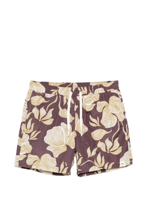 Altea floral-print swim shorts - Brown