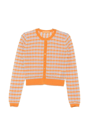 Ermanno Scervino check-pattern cropped cardigan - Orange