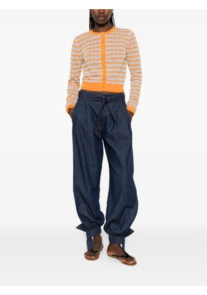 Ermanno Scervino check-pattern cropped cardigan - Orange