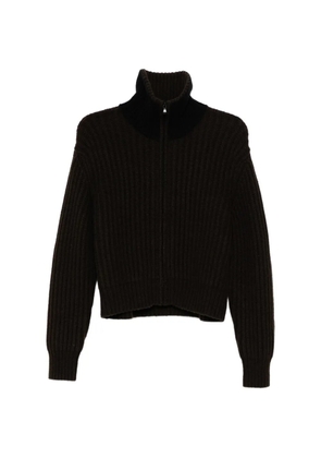 James Perse chunky-knit zip-up cardigan - Brown